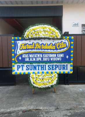 Papan Bunga Duka di Kemanggisan